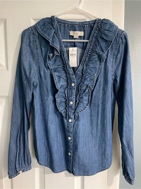 Loft denim top